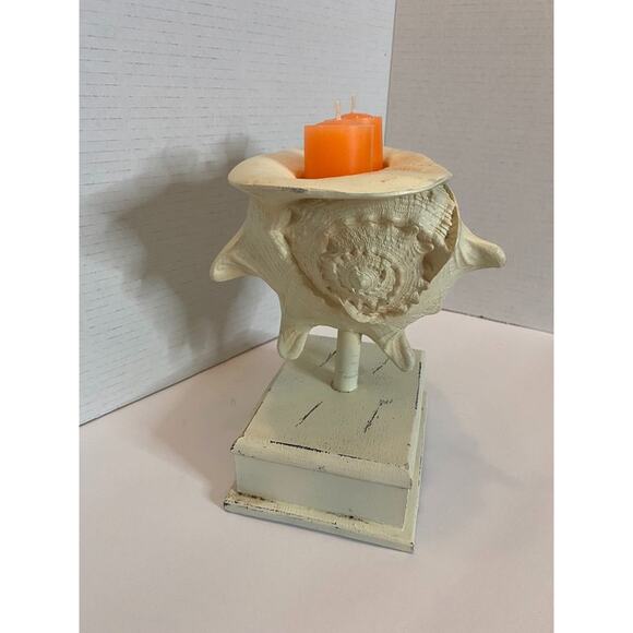 Conch Shell Votive Candle Holder, Coastal Living/ Beach Décor, Nautical, Shell - Picture 6 of 8